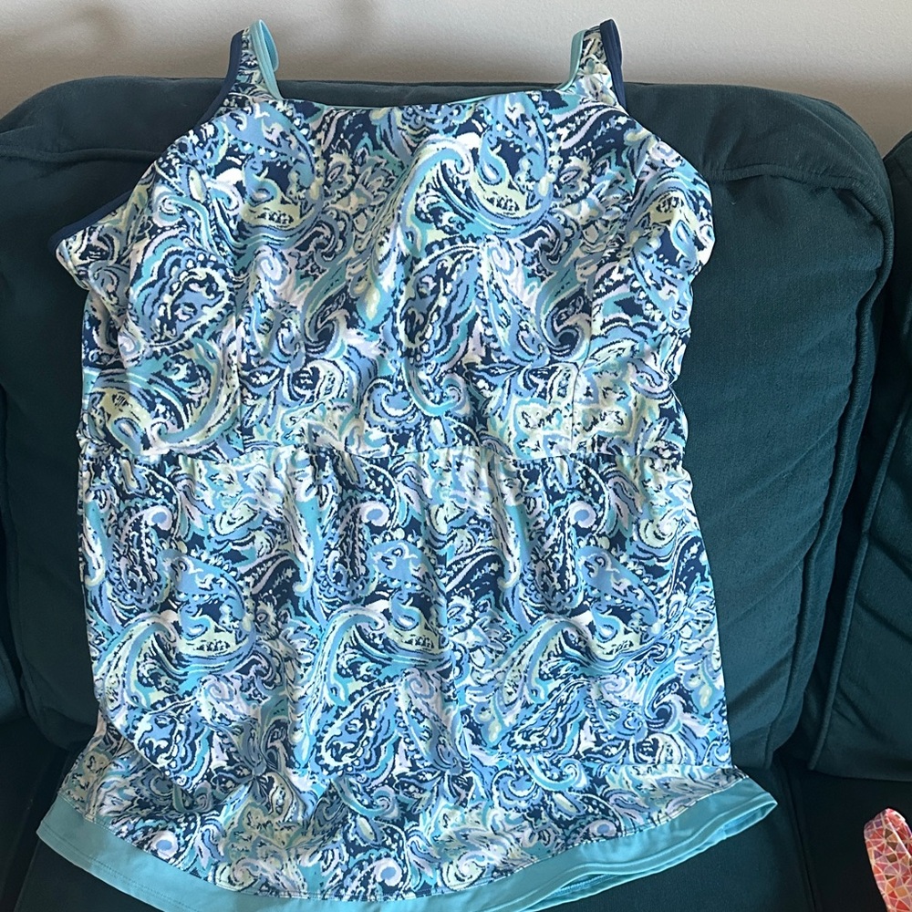 Blue Paisley Women's TopSwim Dress